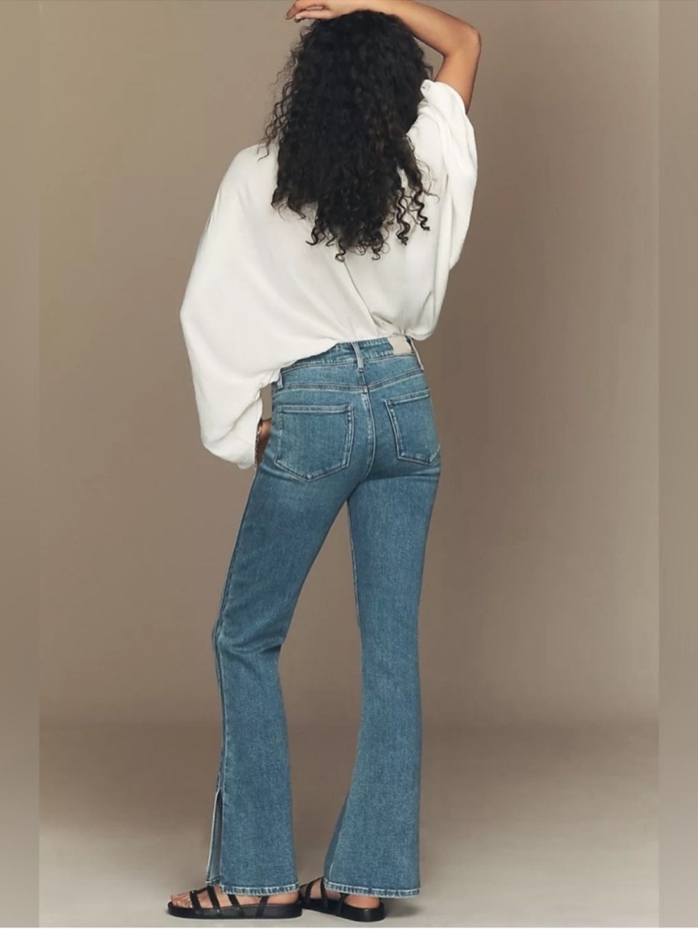 $298 NWT Paige Laurel Canyon bootcut Jeans W/ Vent in Fontessa - Picture 3 of 9